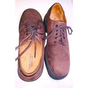 Rockport Mens Oxford Dress Shoes Brown Black Leather Waterproof Lace Up 10M